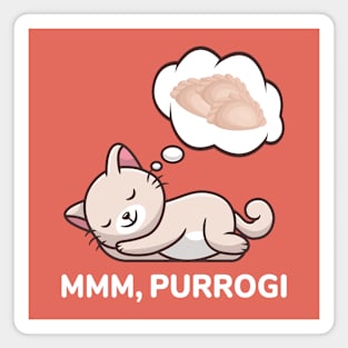 Polish Cat Dreaming About Pierogi Magnet